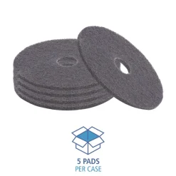 Boardwalk 19 in. Diameter High Performance Stripping Floor Pads - Black (5/Carton)