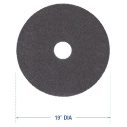 Boardwalk 19 in. Diameter High Performance Stripping Floor Pads - Black (5/Carton)