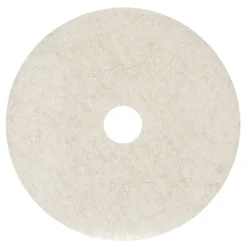 Boardwalk 17 in. Diameter Natural Burnishing Floor Pads - White (5/Carton)