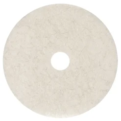 Boardwalk 19 in. Diameter Natural Burnishing Floor Pads - White (5/Carton)