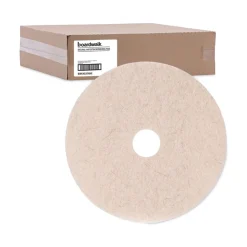 Boardwalk 20 in. Diameter Natural Hog Hair Burnishing Floor Pads - Tan (5/Carton)