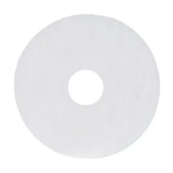 Boardwalk 13 in. Diameter Polishing Floor Pads - White (5/Carton)