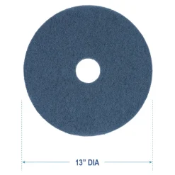 Boardwalk 13 in. Diameter Scrubbing Floor Pads - Blue (5/Carton)