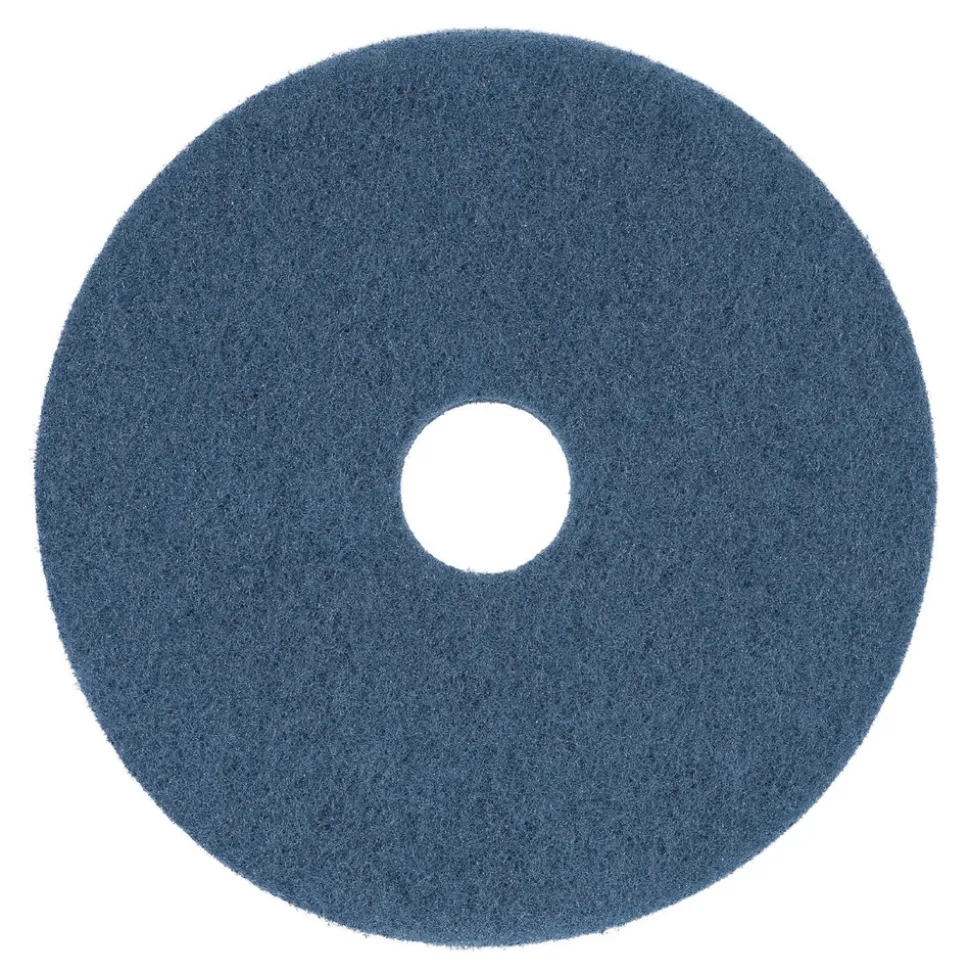 Boardwalk 16 in. Diameter Scrubbing Floor Pads - Blue (5/Carton)