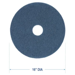 Boardwalk 16 in. Diameter Scrubbing Floor Pads - Blue (5/Carton)
