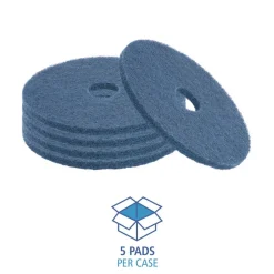 Boardwalk 16 in. Diameter Scrubbing Floor Pads - Blue (5/Carton)