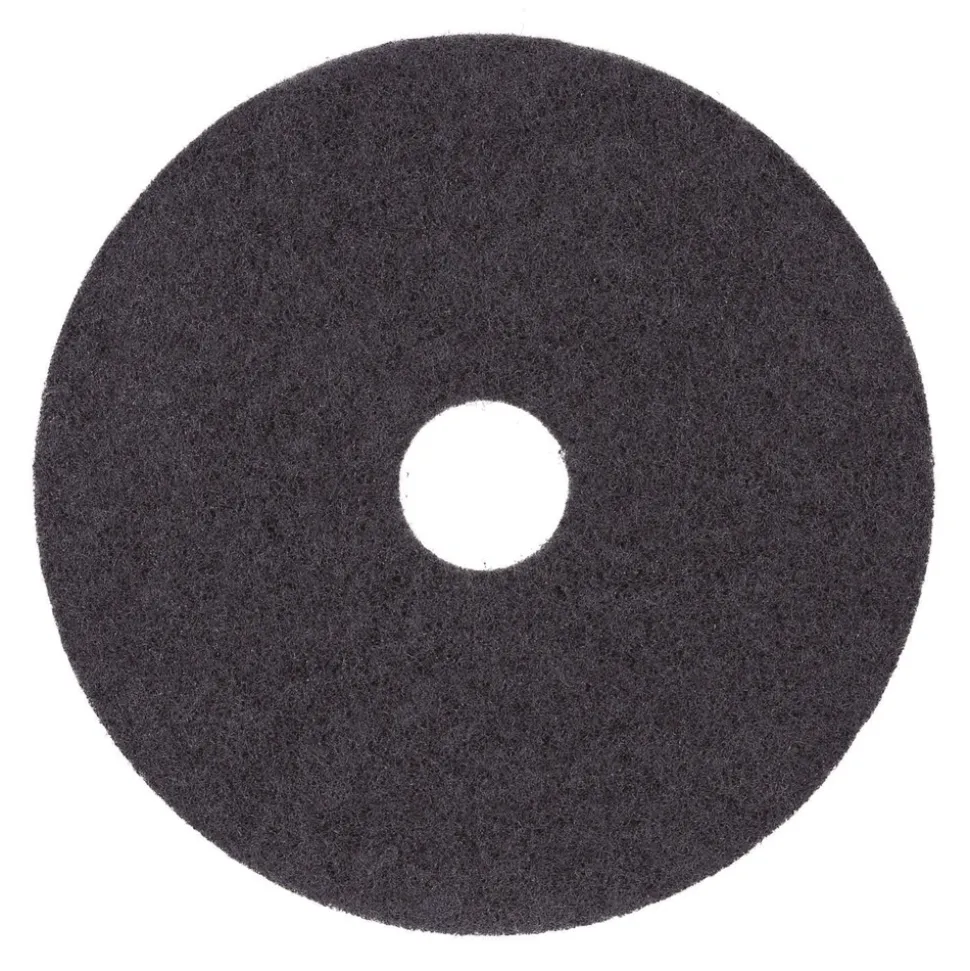 Boardwalk 12 in. Diameter Stripping Floor Pads - Black (5/Carton)