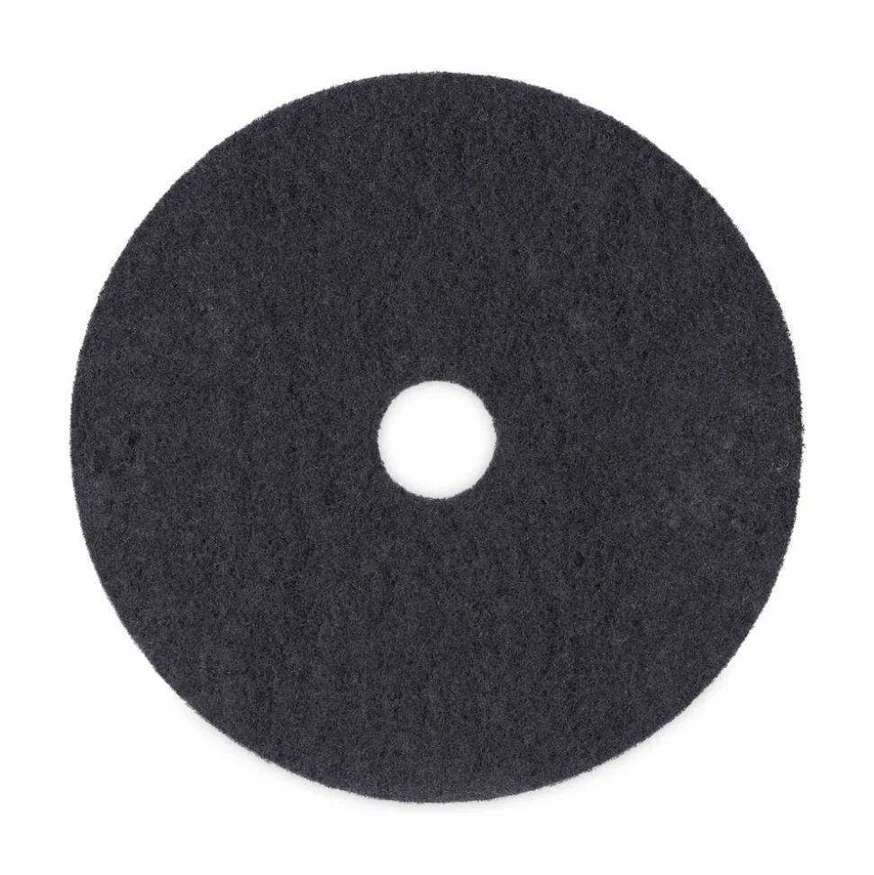 Boardwalk 20 in. Diameter Stripping Floor Pads - Black (5/Carton)