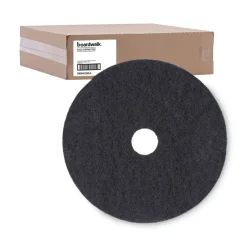 Boardwalk 20 in. Diameter Stripping Floor Pads - Black (5/Carton)