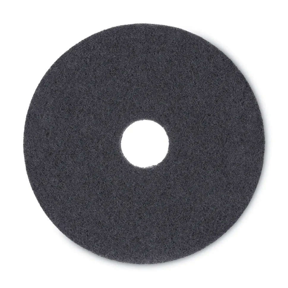 Boardwalk 16 in. Diameter Stripping Floor Pads - Black (5/Carton)
