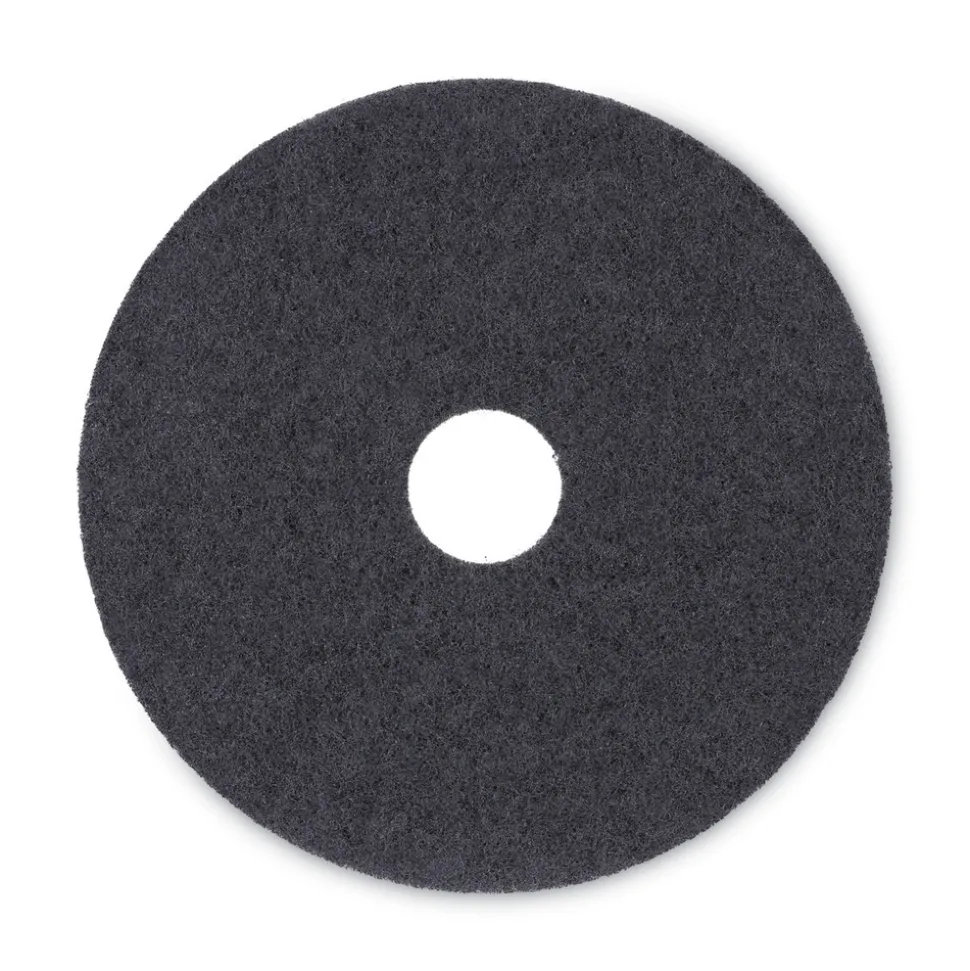 Boardwalk 17 in. Diameter Stripping Floor Pads - Black (5/Carton)