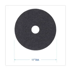 Boardwalk 17 in. Diameter Stripping Floor Pads - Black (5/Carton)