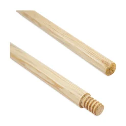 Boardwalk 0.94 in. Diameter x 54 in. Lacquered Hardwood Threaded End Broom Handle - Natural