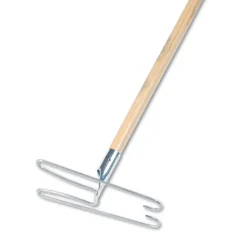 Boardwalk 0.94 in. Diameter x 48 in. Length Wedge Dust Mop Head Frame/Lacquered Wood Handle - Natural