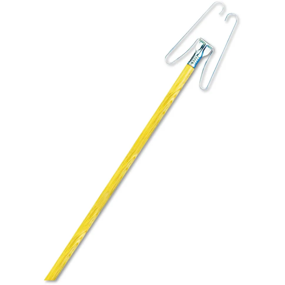 Boardwalk 0.94 in. Diameter x 48 in. Length Wedge Dust Mop Head Frame/Lacquered Wood Handle - Natural