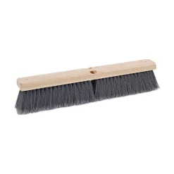 Boardwalk 3 in. Gray Flagged Polypropylene Bristles 18 in. Brush Floor Brush Head
