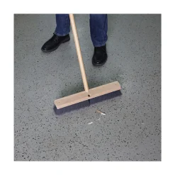 Boardwalk 3 in. Gray Flagged Polypropylene Bristles 24 in. Brush Floor Brush Head