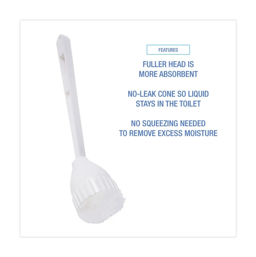 Boardwalk 10 in. Handle 2 in. Mop Head Cone Bowl Mop - White