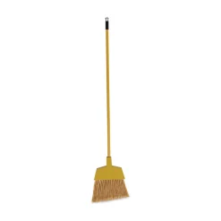 Boardwalk 55 in. Handle Corn Fiber Angled-Head Lobby Brooms - Yellow (12/Carton)