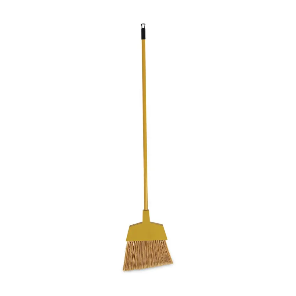 Boardwalk 55 in. Handle Corn Fiber Angled-Head Lobby Brooms - Yellow (12/Carton)