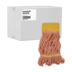 Boardwalk 5 in. Headband Cotton/Synthetic Fiber Super Loop Wet Mop Head - Small, Orange (12/Carton)