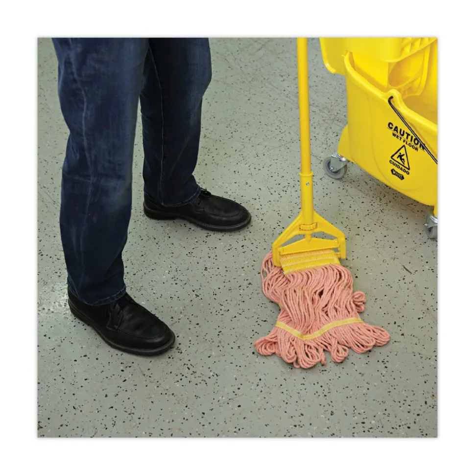 Boardwalk 5 in. Headband Cotton/Synthetic Fiber Super Loop Wet Mop Head - Small, Orange (12/Carton)