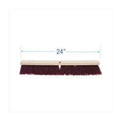 Boardwalk 3.25 in. Maroon Stiff Polypropylene Bristles 24 in. Brush Floor Brush Head