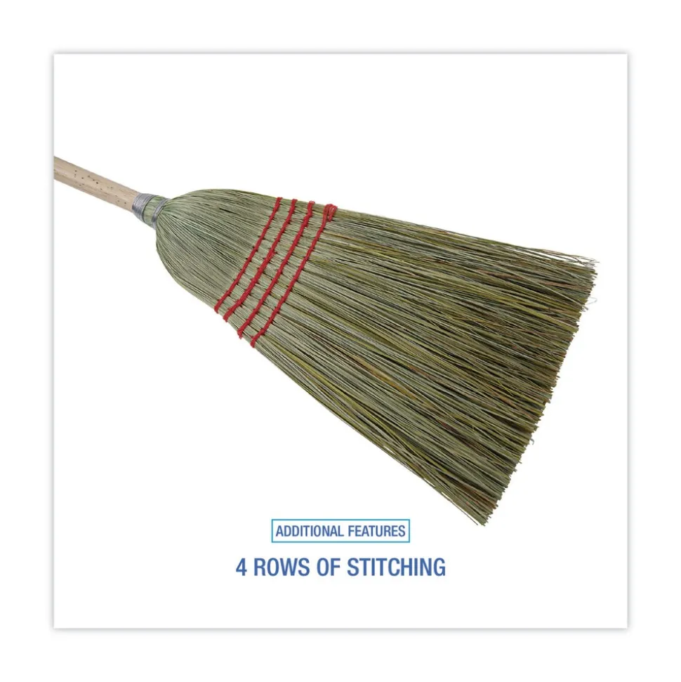 Boardwalk 55 in. Mixed Fiber Bristles Maid Broom - Natural