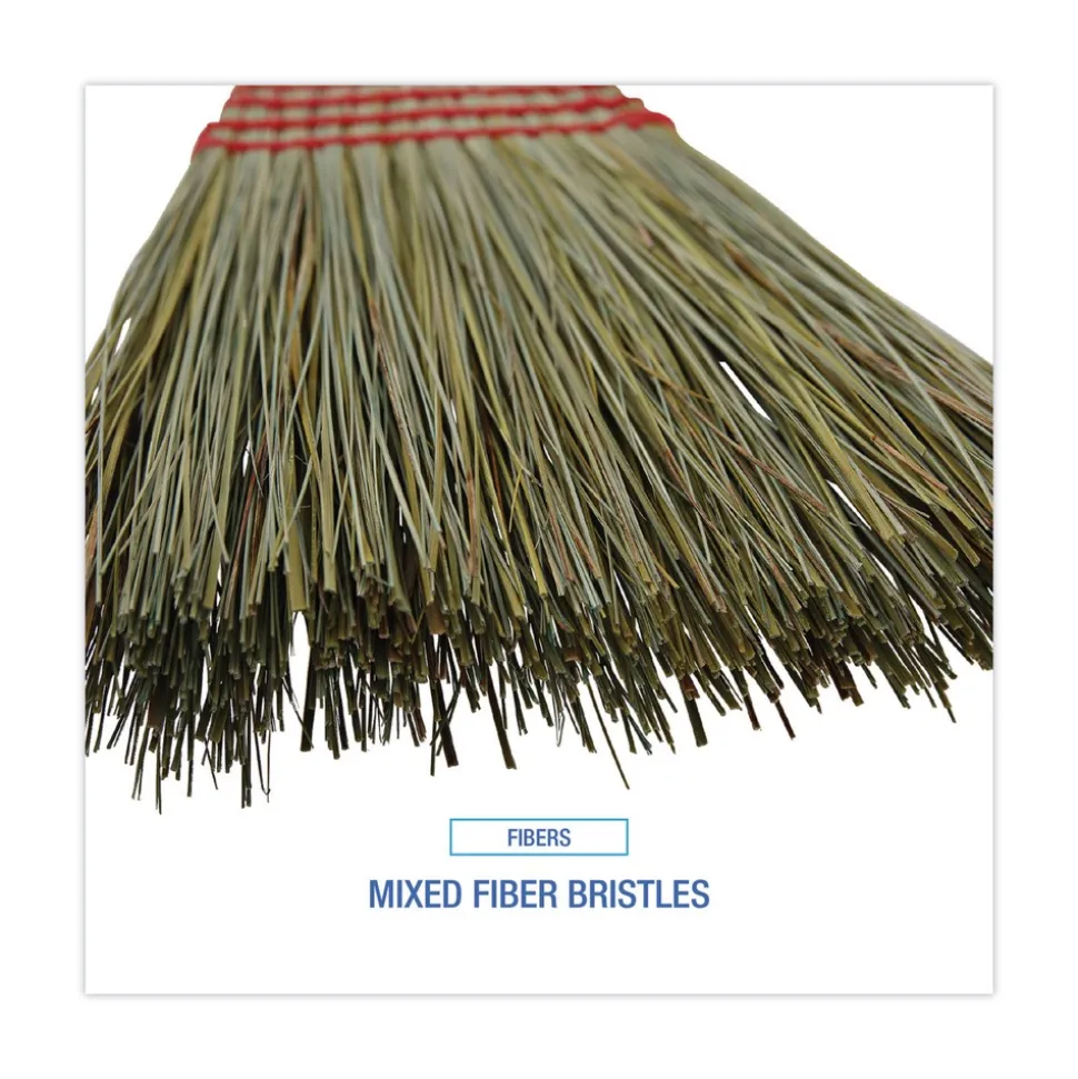 Boardwalk 55 in. Mixed Fiber Bristles Maid Broom - Natural