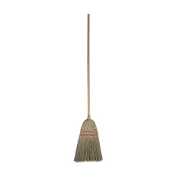 Boardwalk 55 in. Overall Length Parlor Broom with Corn Fiber Bristles - Natural