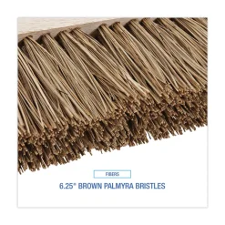 Boardwalk 6.25 in. Palmyra Fiber Bristles 16 in. Brush Street Broom Head - Brown
