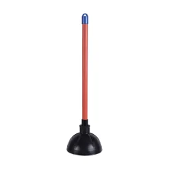 Boardwalk 18 in. Plastic Handle Toilet Plunger for 5-5/8 in. Bowls - Red/Black