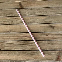 Boardwalk 7.75 in. Polypropylene Jumbo Straws - Red/White Striped (12500/Carton)