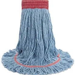 Boardwalk 5 in. Super Loop Cotton/Synthetic Fiber Wet Mop Head - Large, Blue
