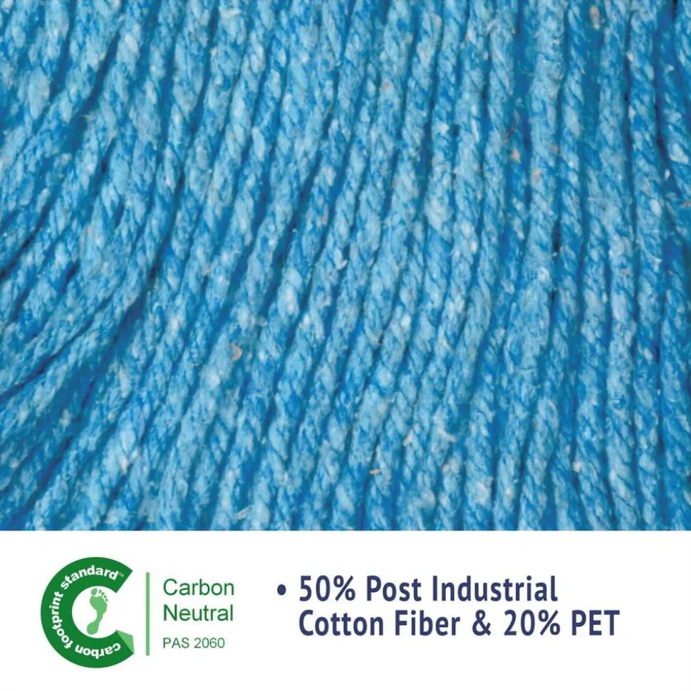 Boardwalk 5 in. Super Loop Cotton/Synthetic Fiber Wet Mop Head - Large, Blue