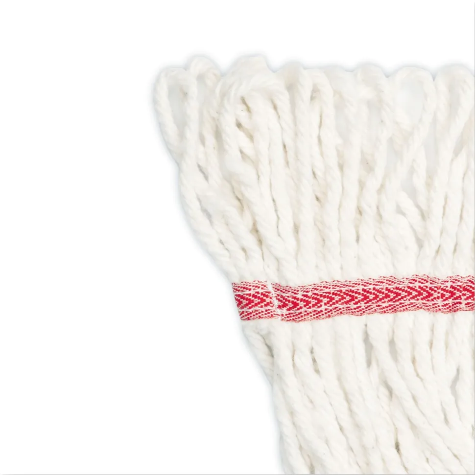 Boardwalk 5 in. Super Loop Cotton/Synthetic Fiber Wet Mop Head - Large, White (12/Carton)