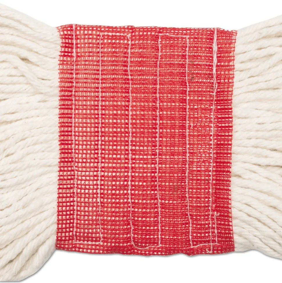 Boardwalk 5 in. Super Loop Cotton/Synthetic Fiber Wet Mop Head - Large, White (12/Carton)