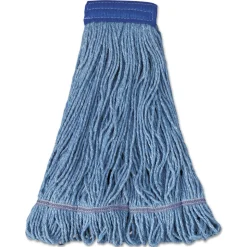 Boardwalk 5 in. Super Loop Cotton/Synthetic Fiber Wet Mop Head - X-Large, Blue (12/Carton)