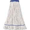 Boardwalk 5 in. Super Loop Cotton/Synthetic Fiber Wet Mop Head - X-Large, White (12/Carton)