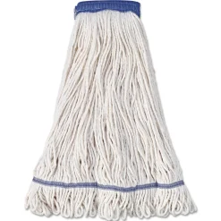 Boardwalk 5 in. Super Loop Cotton/Synthetic Fiber Wet Mop Head - X-Large, White (12/Carton)