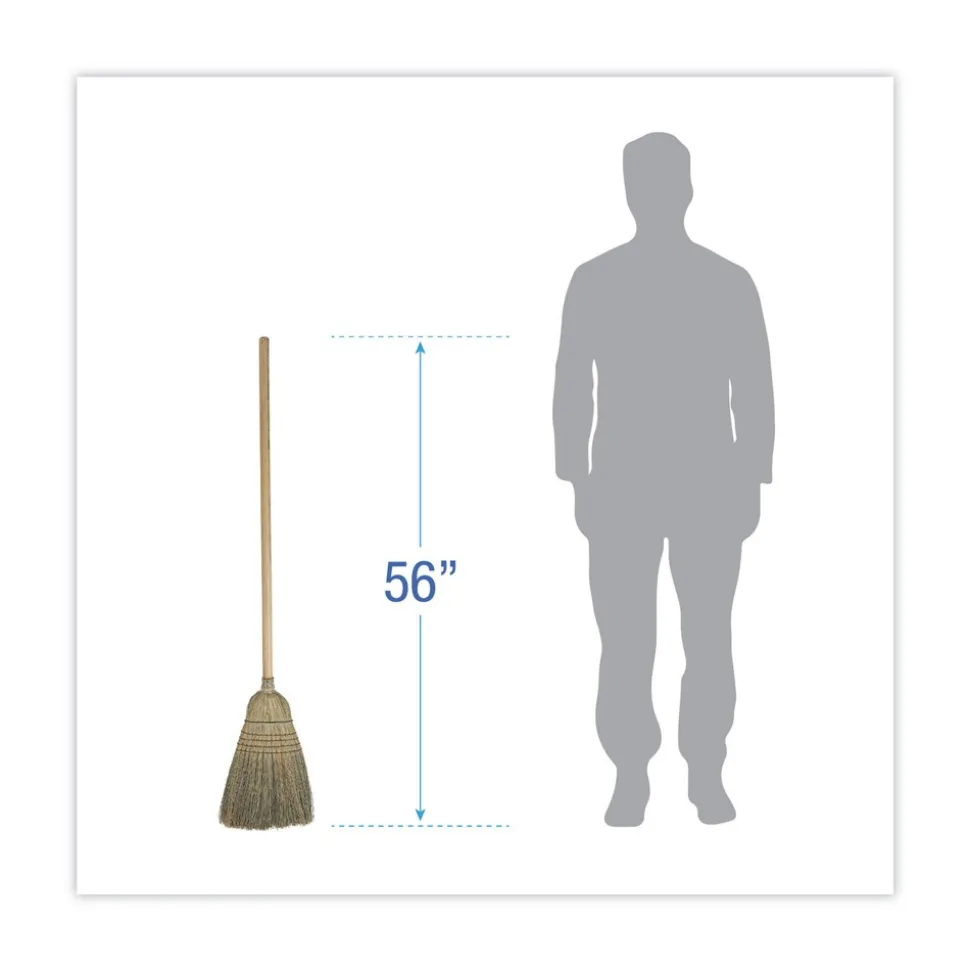 Boardwalk 56 in. Warehouse Broom with Corn Fiber Bristles - Natural