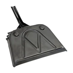 Boardwalk 12 in. Wide Metal Dust Pan with 2 in. Handle - Black