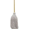 Boardwalk 50 in. Wood Handle #32 Cotton Head Deck Mop - White (6/Carton)