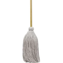 Boardwalk 50 in. Wood Handle #32 Cotton Head Deck Mop - White (6/Carton)