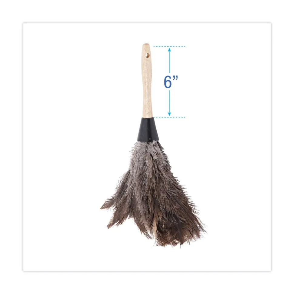 Boardwalk 6 in. Wood Handle Professional Ostrich Feather Duster