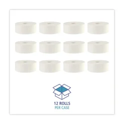 Boardwalk 3.5 in. x 1000 ft. JRT Septic Safe 2-Ply Bath Tissue - Jumbo, White (12/Carton)