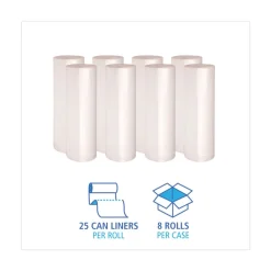 Boardwalk 38 in. x 58 in. 60 gal. 14 mic High-Density Can Liners - Natural (200/Carton)