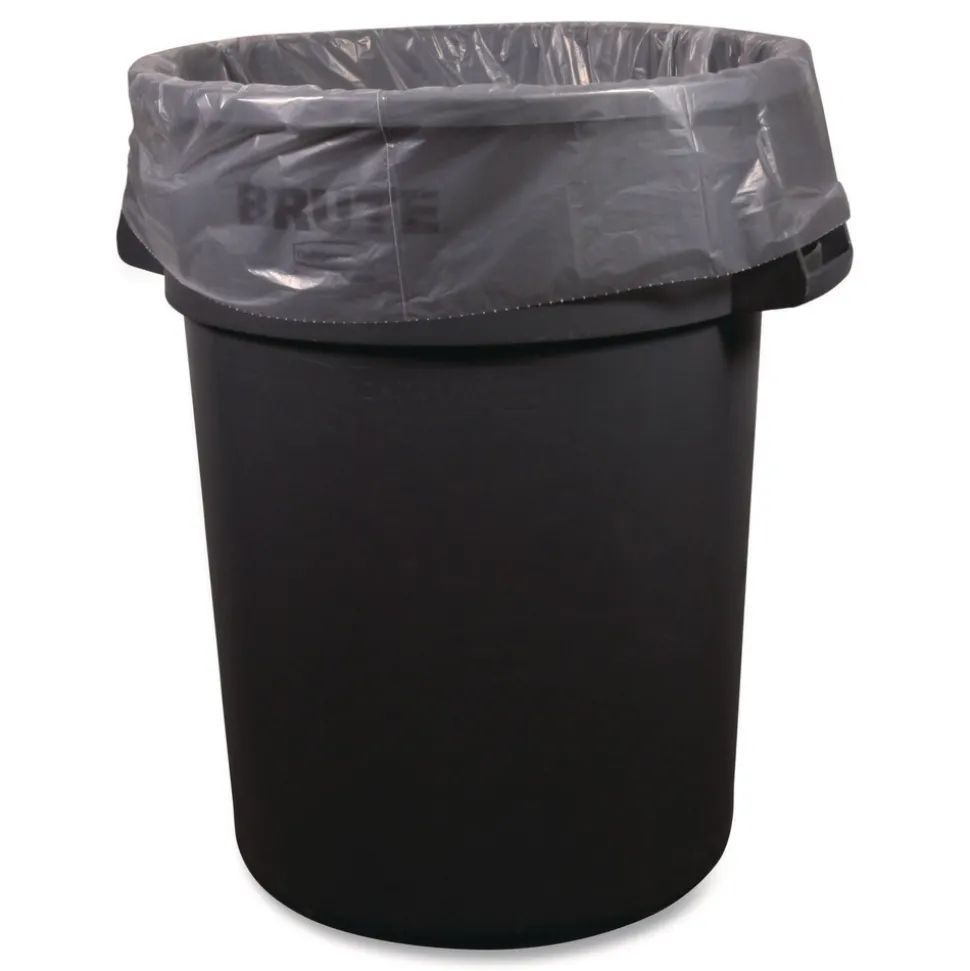 Boardwalk 38 in. x 58 in. 60 gal. 0.9 mil Perforated Roll Low-Density Waste Can Liners - Clear (100/Carton)