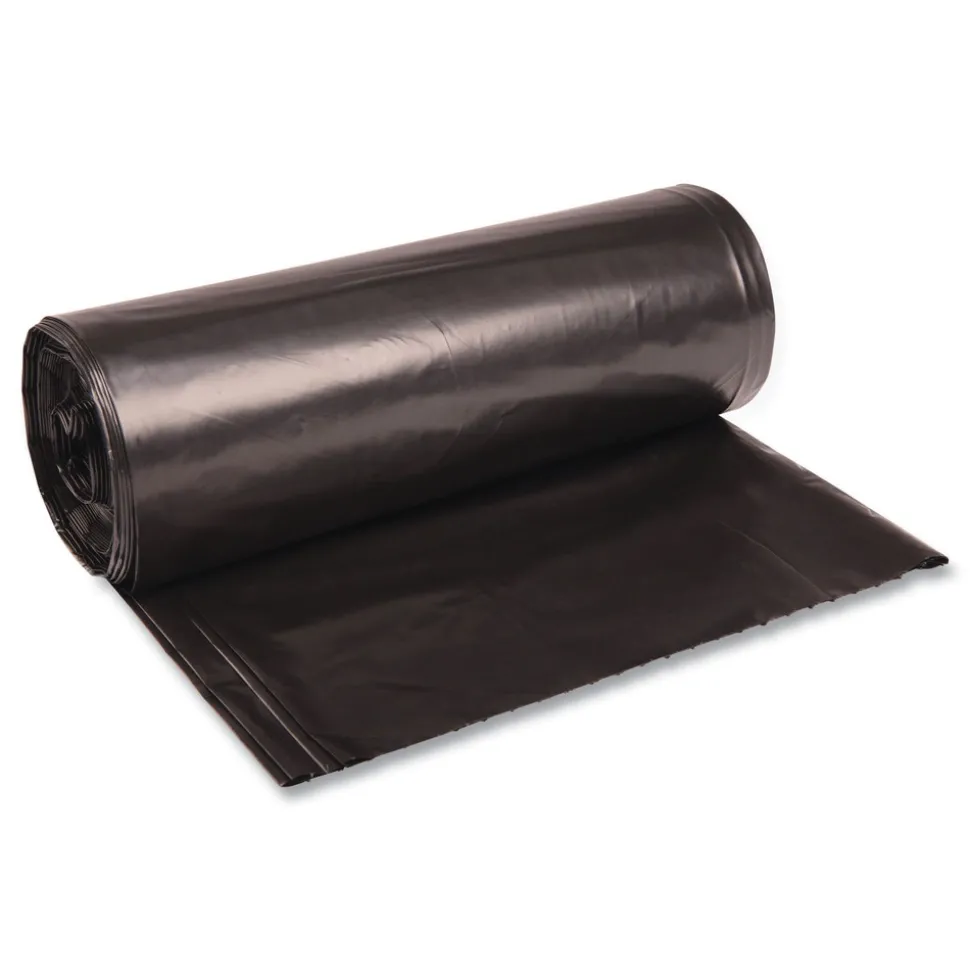 Boardwalk 38 in. x 58 in. 60 gal. 2 mil Recycled Low-Density Polyethylene Can Liners - Black (100/Carton)