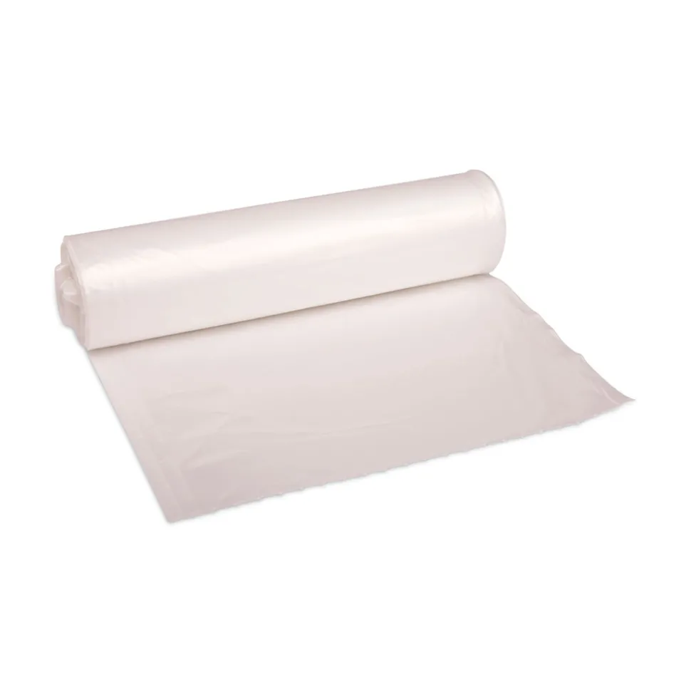 Boardwalk 30 in. x 37 in. 30 Gallon 16 mic High Density Industrial Coreless Roll Can Liners - Natural (500/Carton)